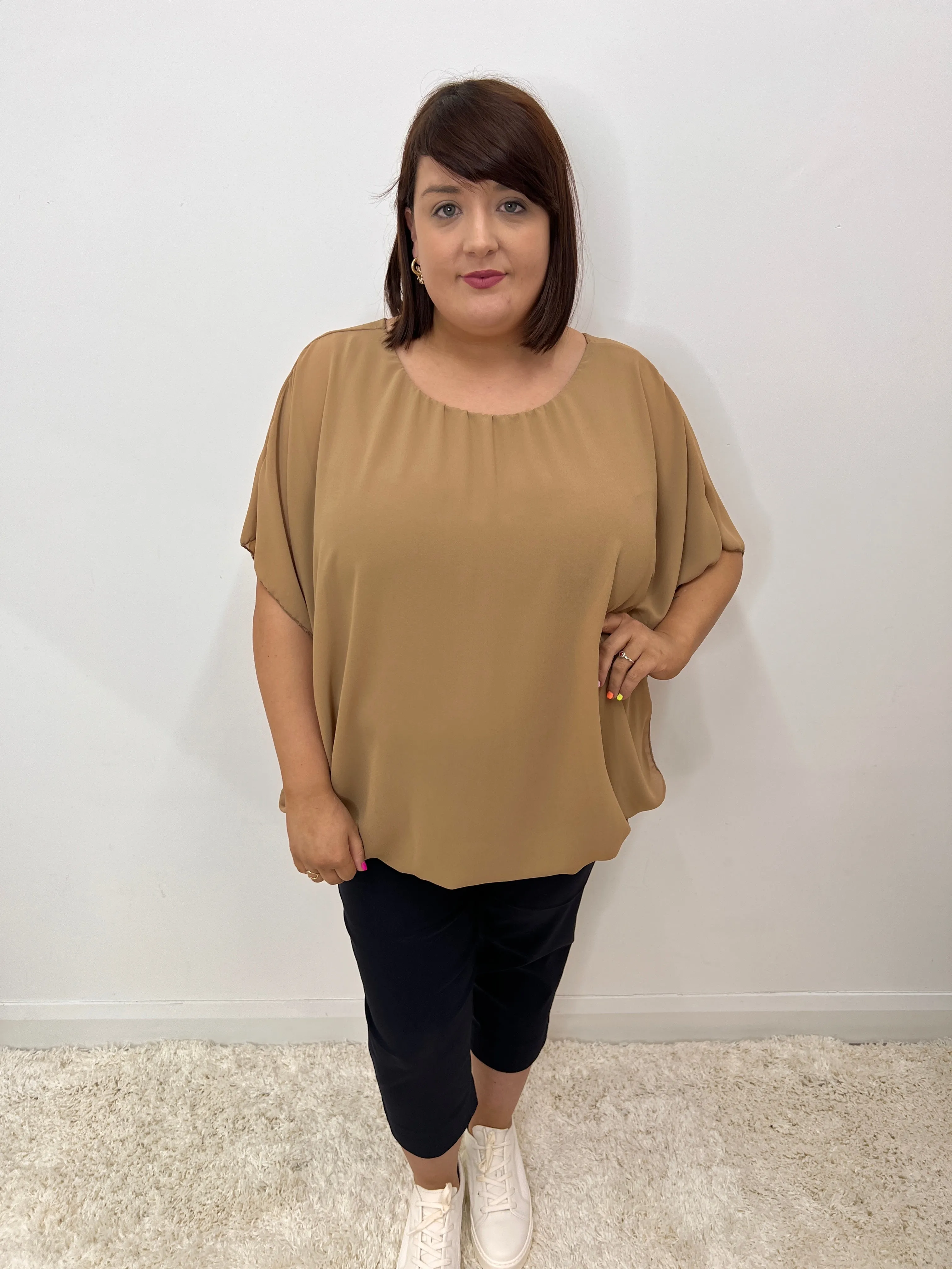Magic Blouse in Tan - Size 2