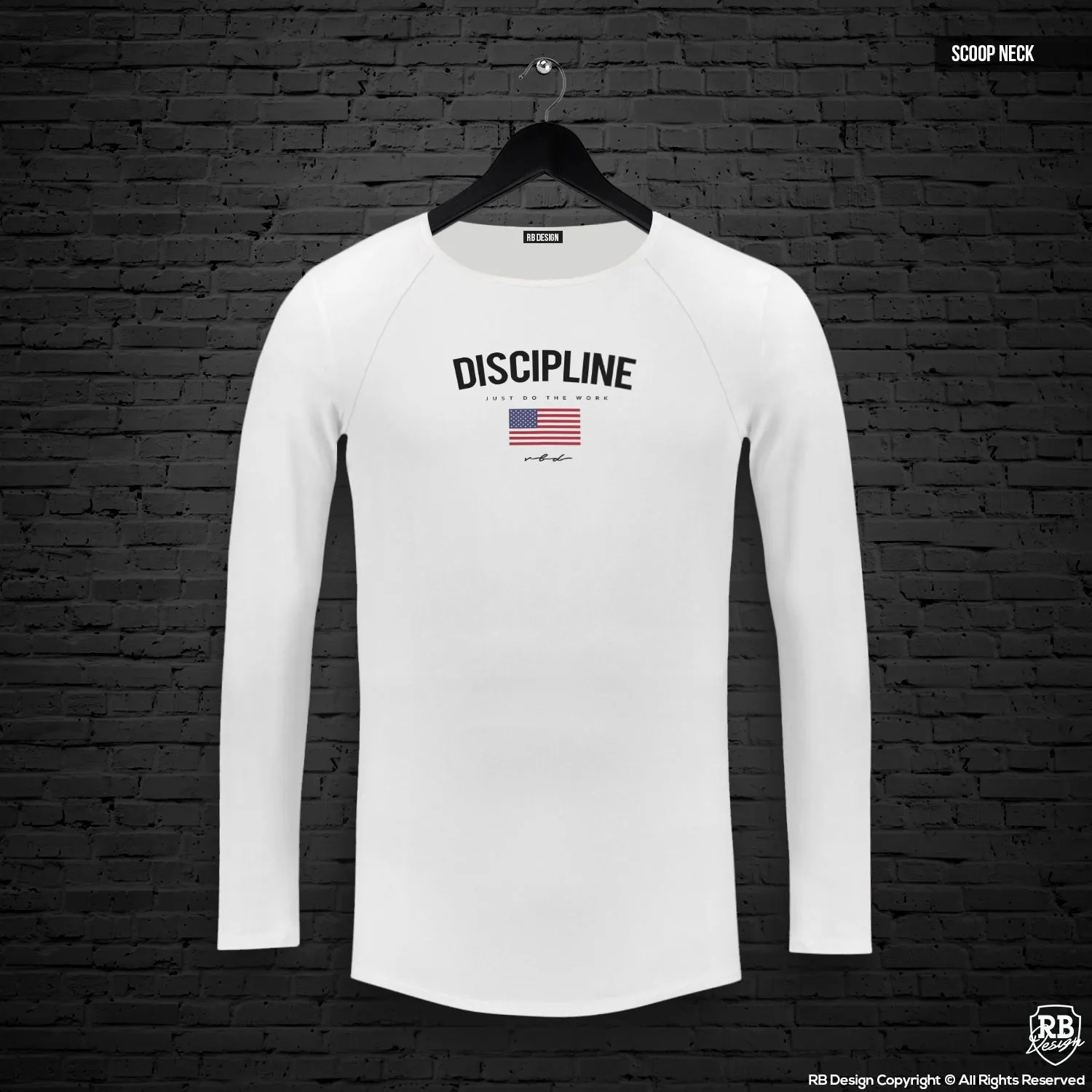Mens Long Sleeve T-shirt "Discipline" MD933