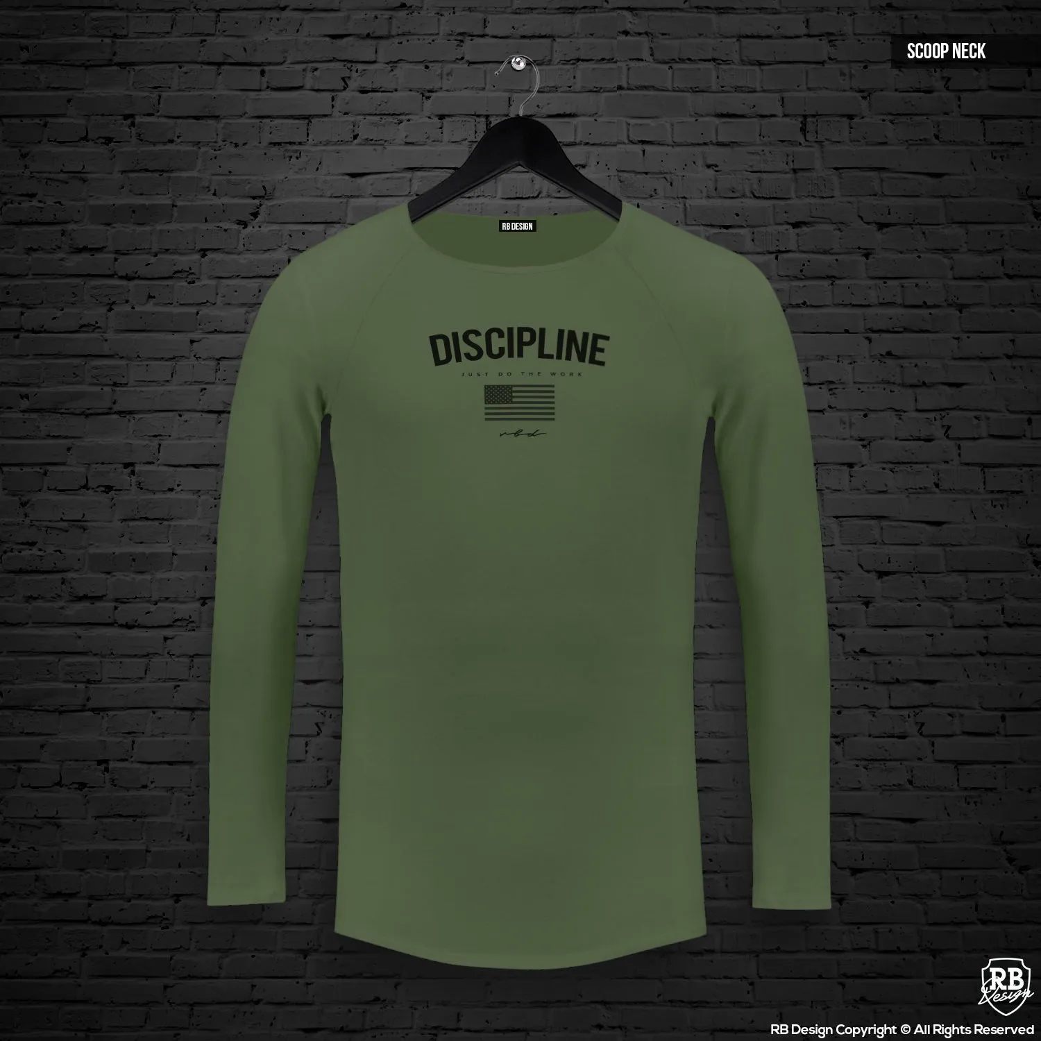 Mens Long Sleeve T-shirt "Discipline" MD933