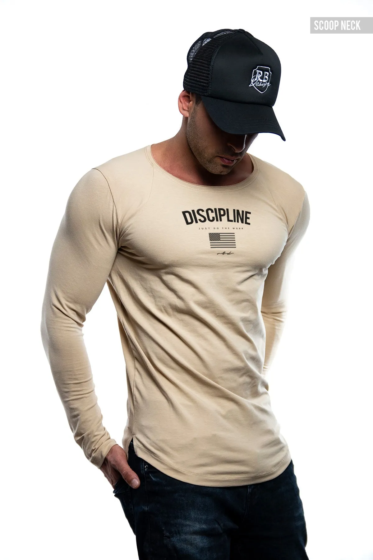 Mens Long Sleeve T-shirt "Discipline" MD933