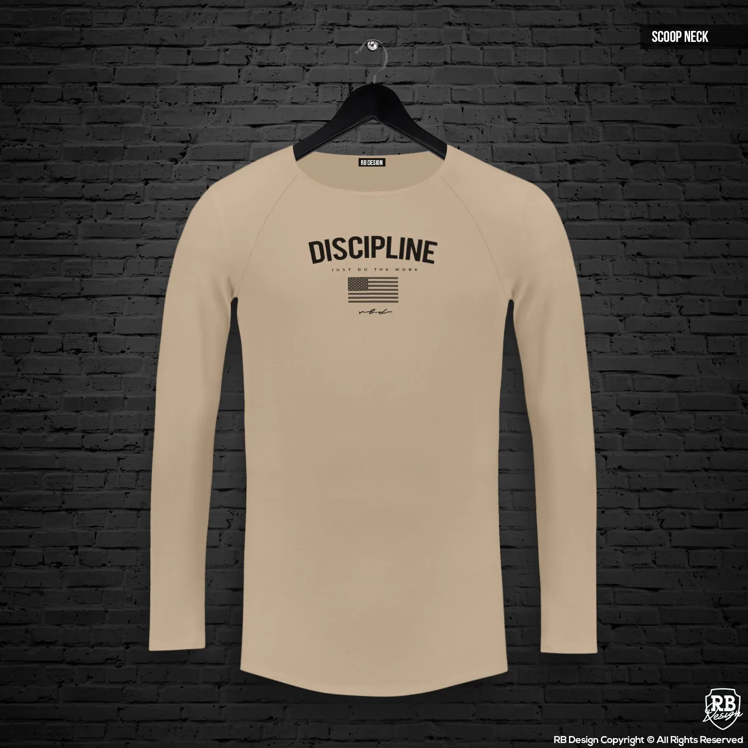 Mens Long Sleeve T-shirt "Discipline" MD933