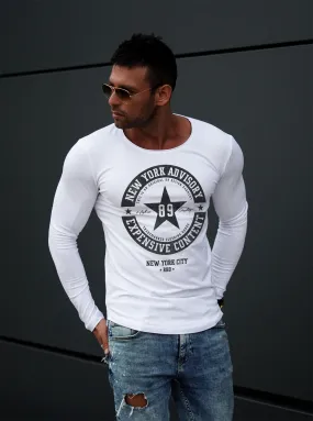 Mens Long Sleeve T-shirt"New York Advisory" MD891