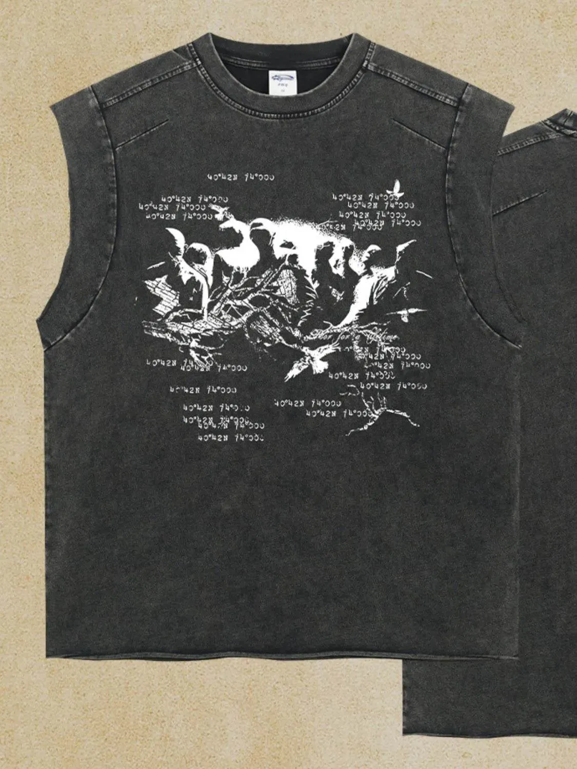 Men's Round Neck Graphic Tank