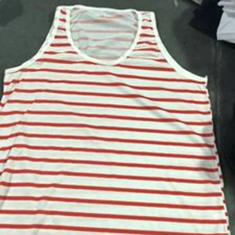 Men's Striped Sleeveless O Neck Tank Tops