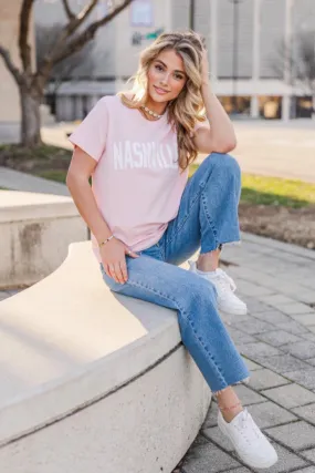 Nashville Basic Tee in Pink