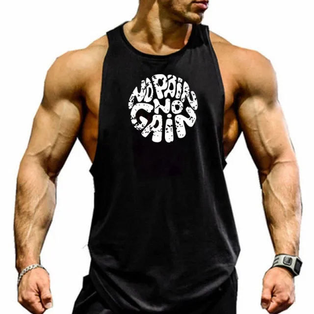 No Pain No Gain Sleeveless Gym Vest