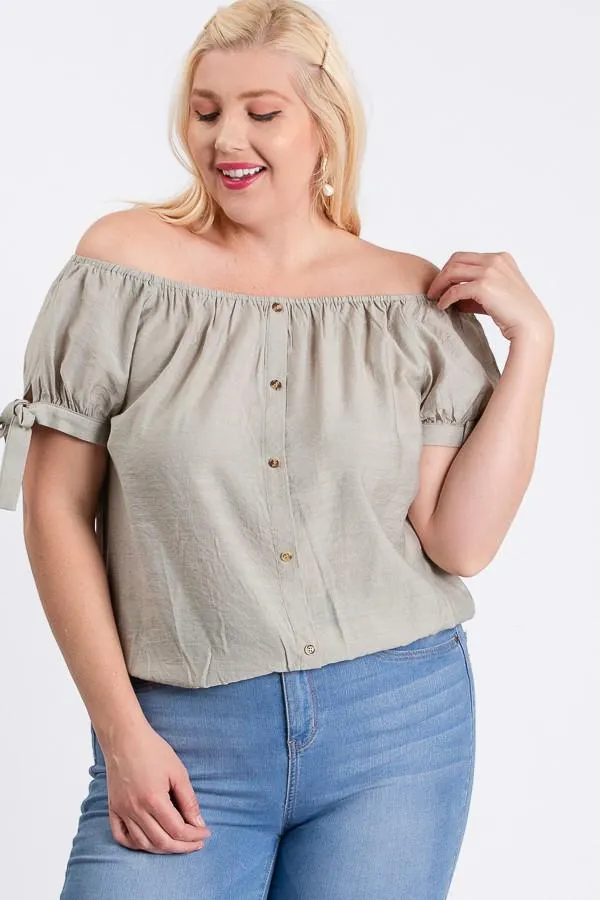 Off-Shoulder Short Sleeve Top