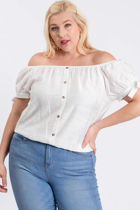 Off-Shoulder Short Sleeve Top