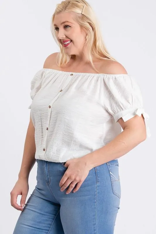 Off-Shoulder Short Sleeve Top