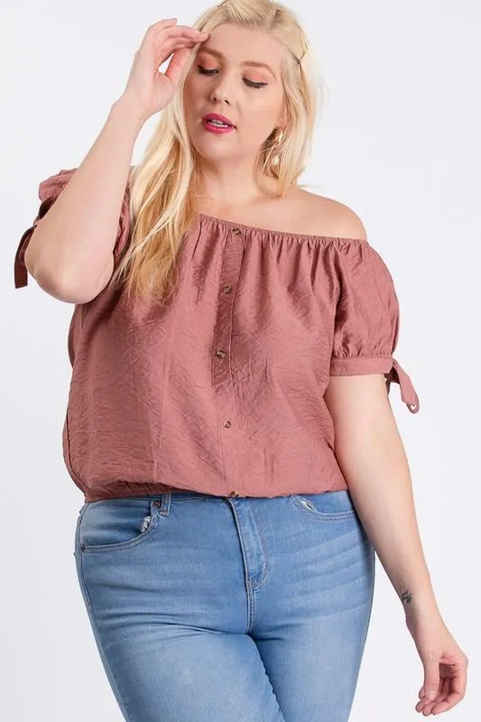 Off-Shoulder Short Sleeve Top