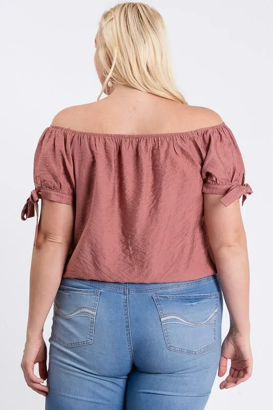 Off-Shoulder Short Sleeve Top