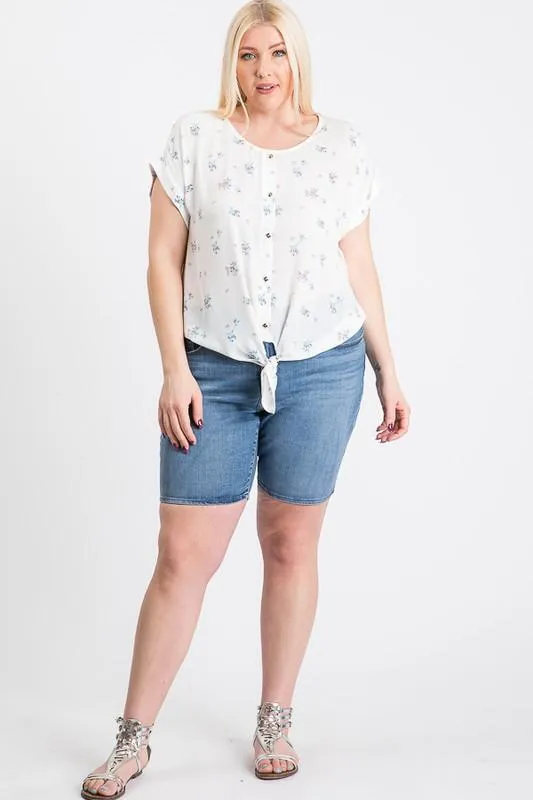 Off You Go Button-Down Tee