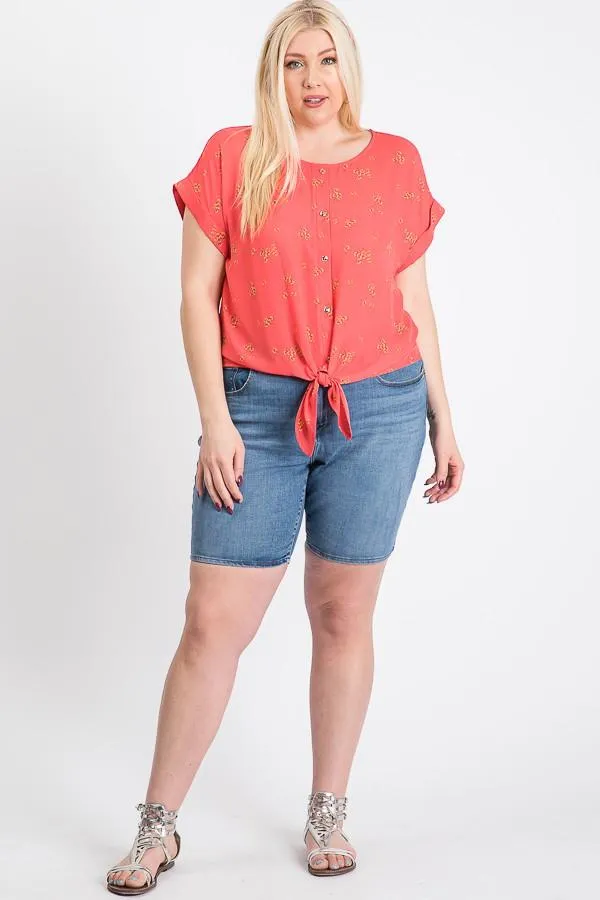 Off You Go Button-Down Tee