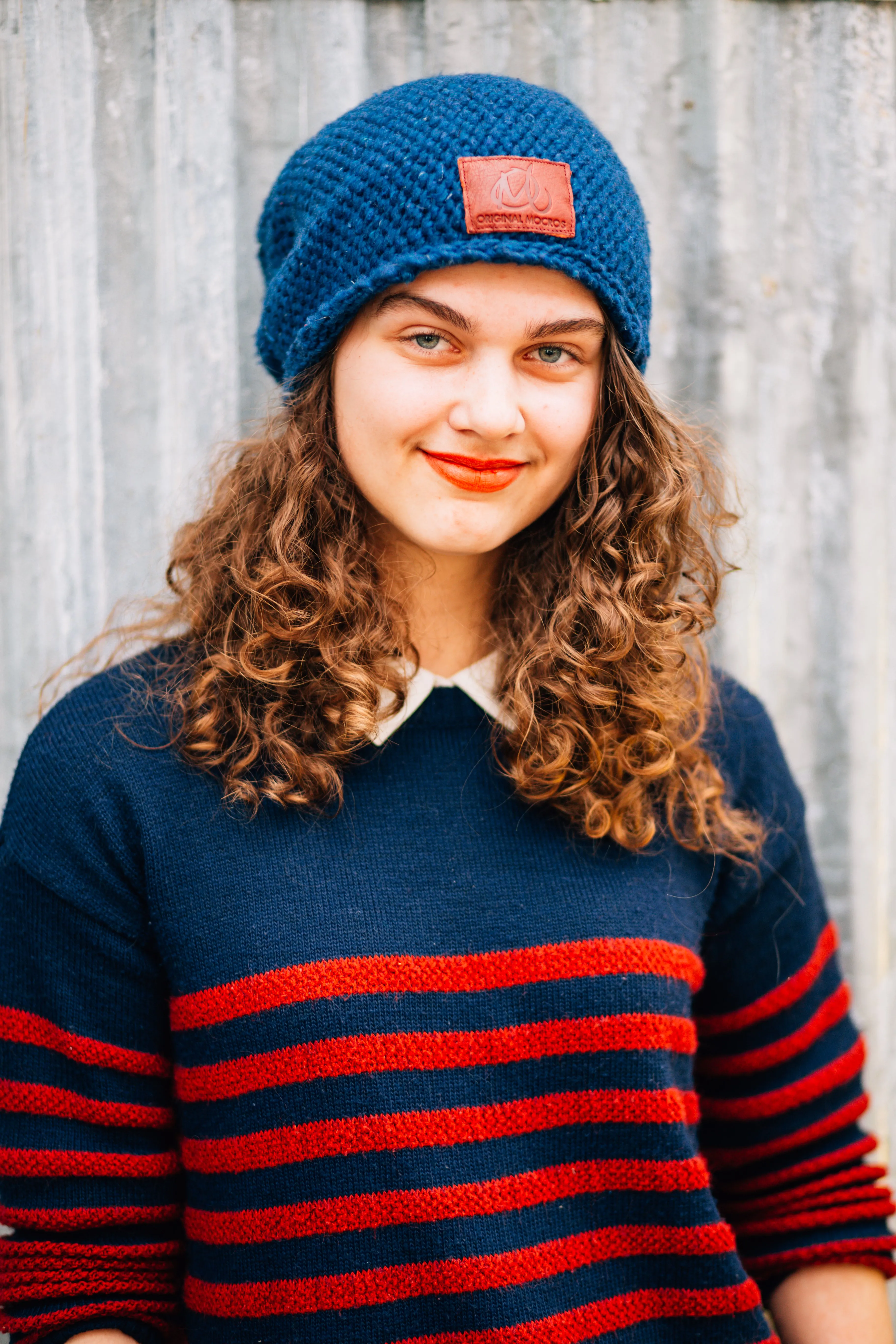 Original Mocros Lange Muts - Plain Blauw