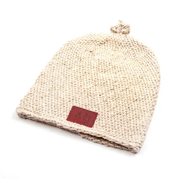 Original Mocros Lange Muts - Plain Gebroken Wit