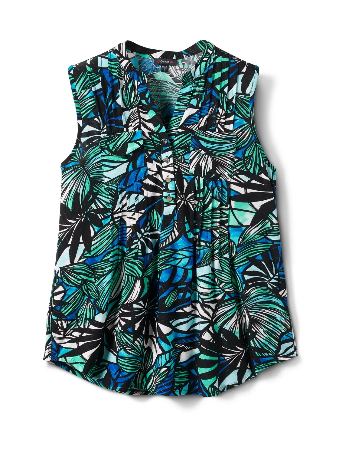 Palm Jaquard Pintuck Popover