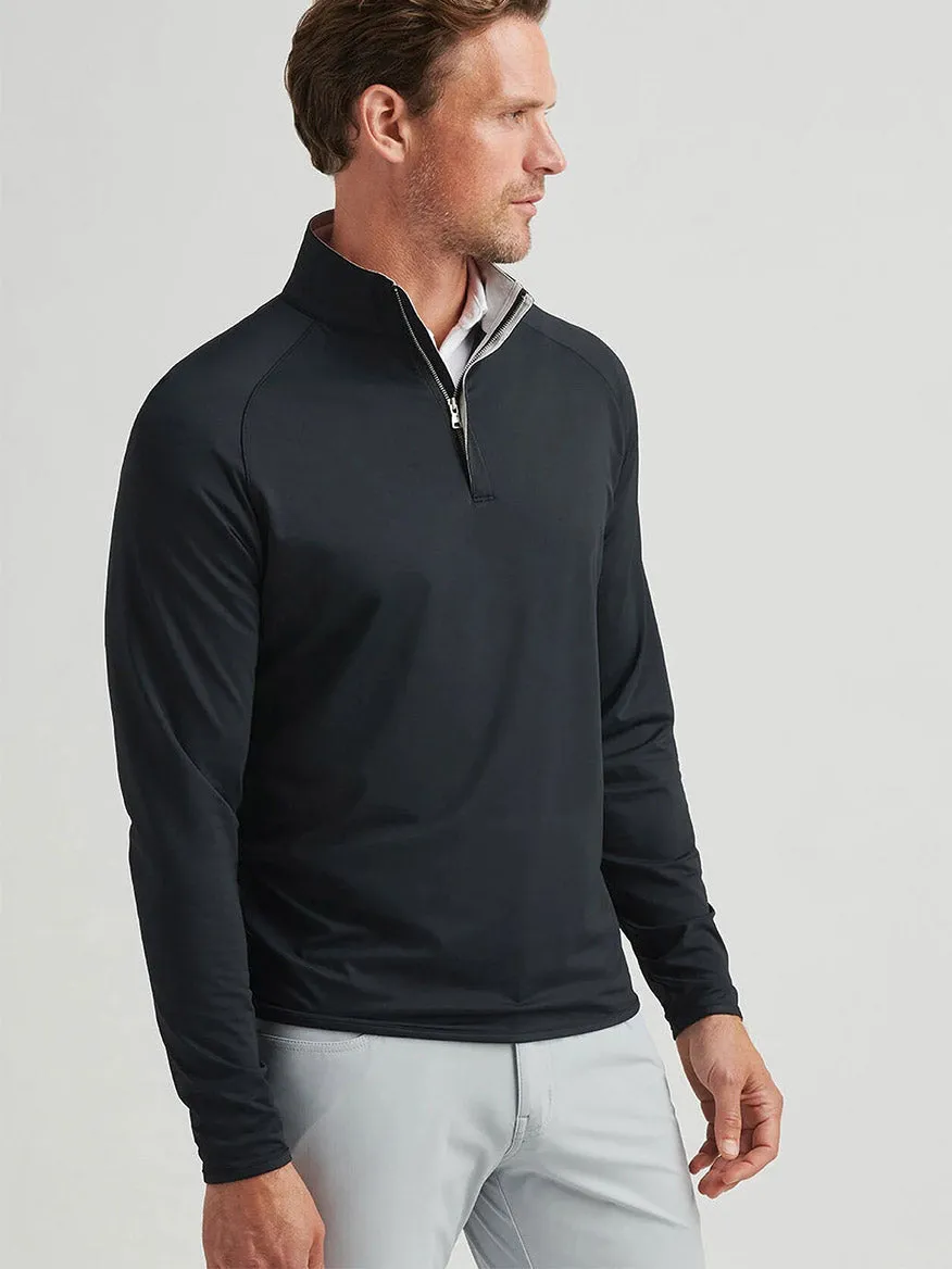 Peter Millar Stealth Performance Quarter-Zip in Black