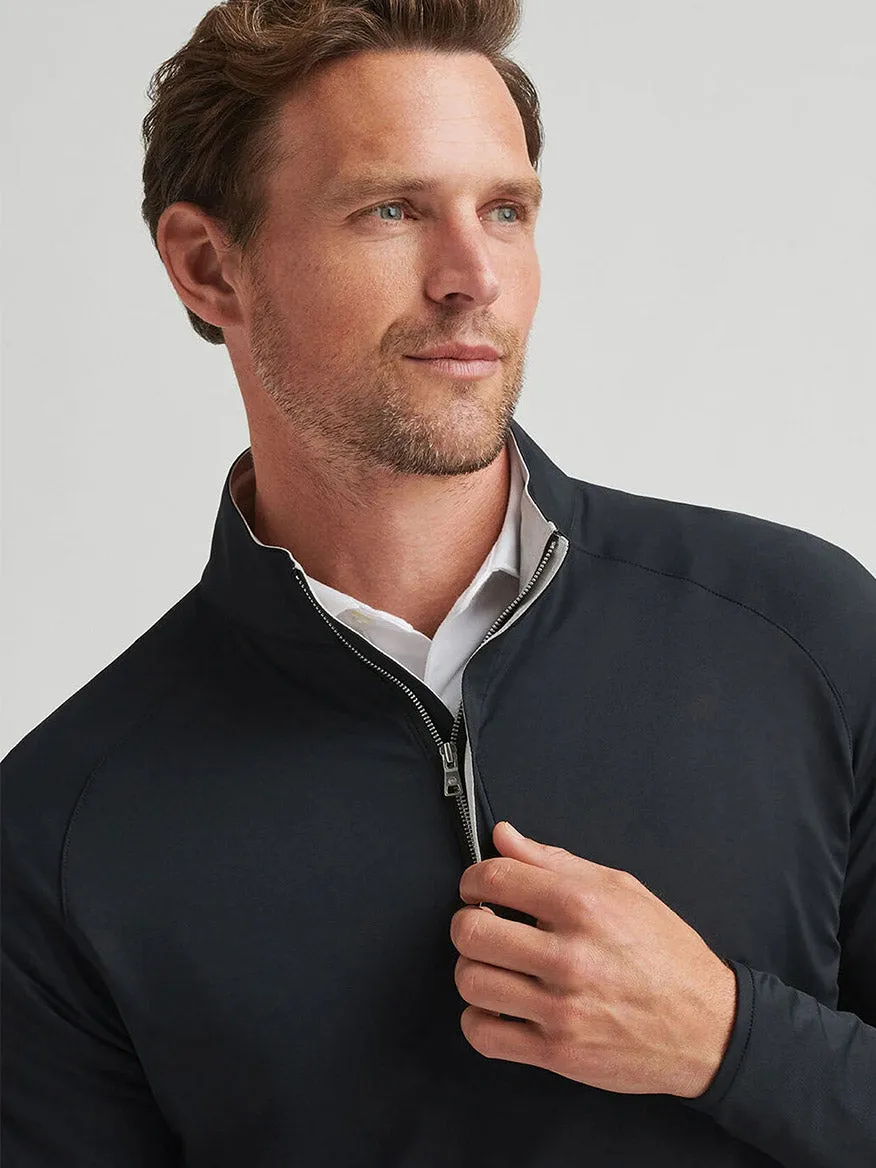 Peter Millar Stealth Performance Quarter-Zip in Black