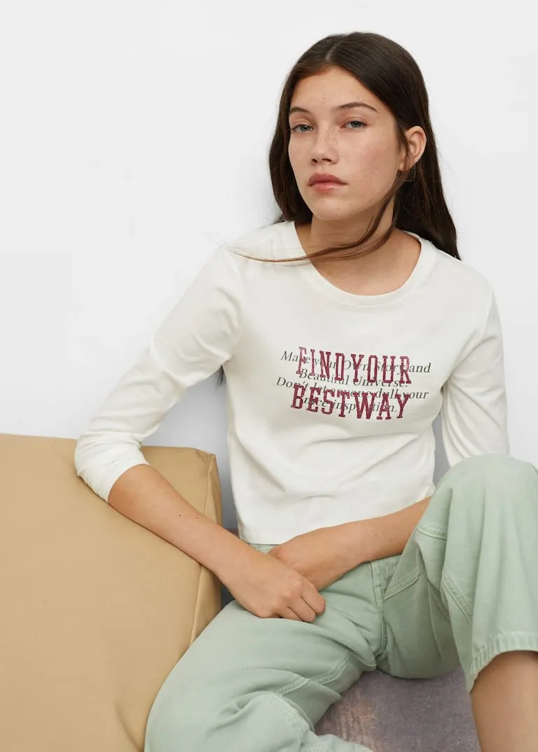 Printed long sleeve t-shirt
