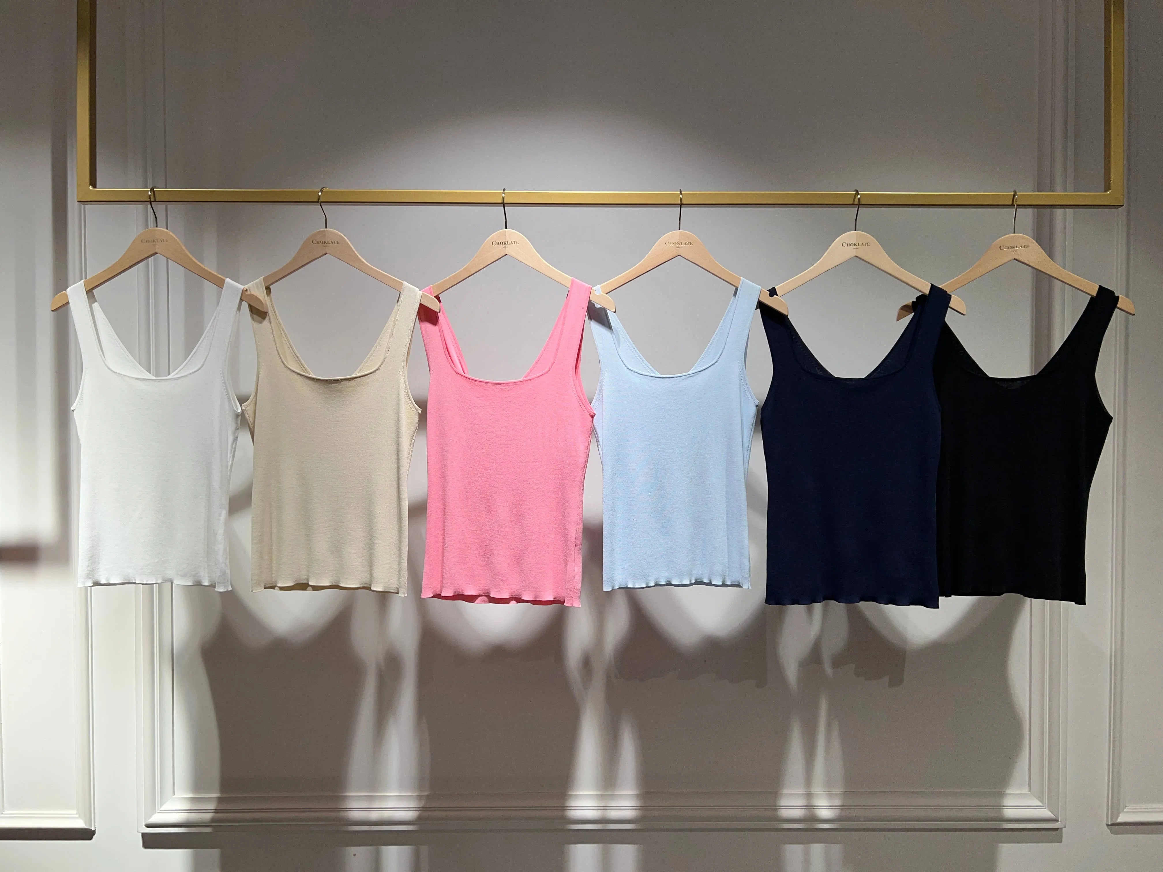 Reversible 2-in-1 V-neck and square neck tank top