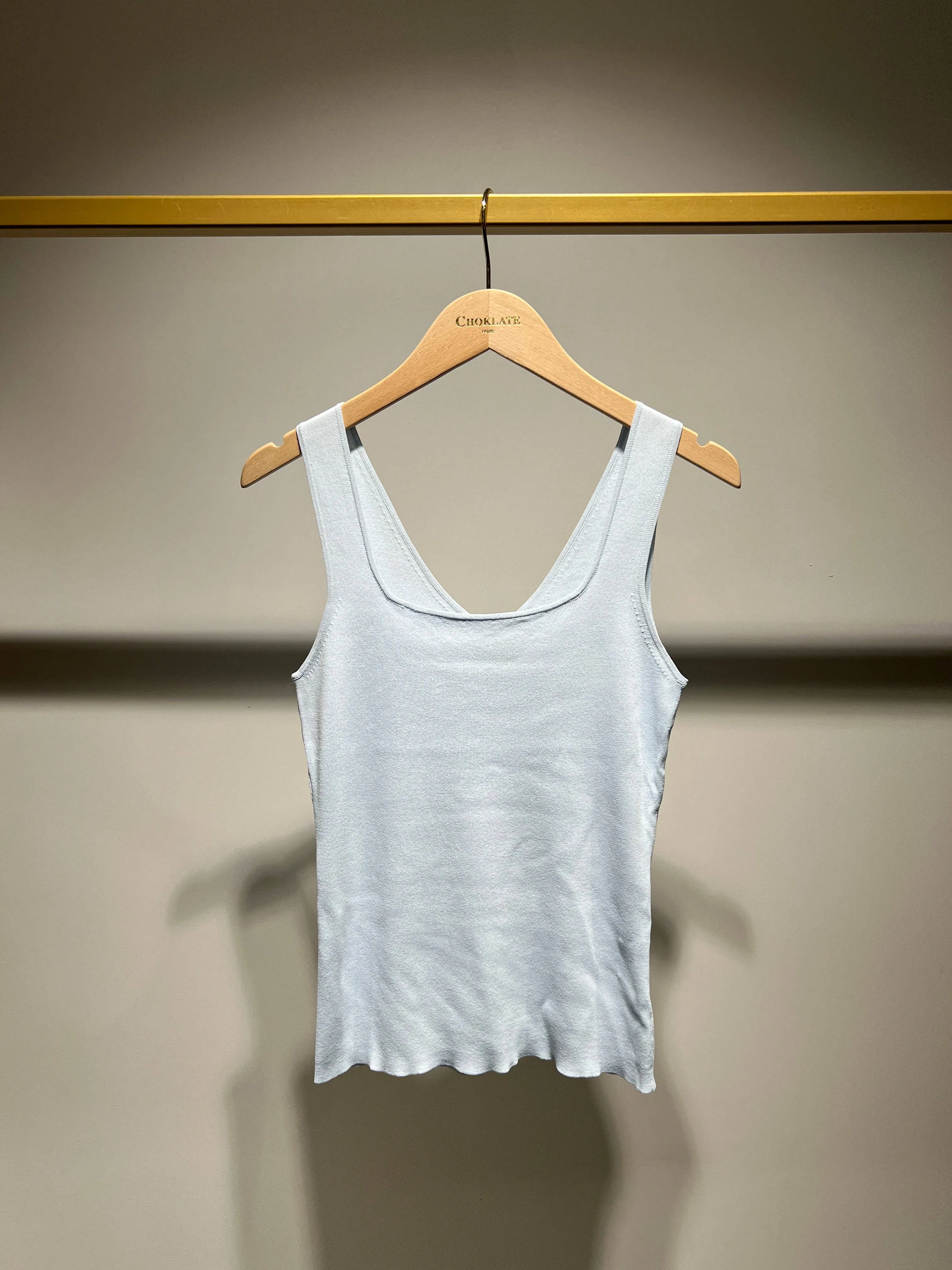 Reversible 2-in-1 V-neck and square neck tank top