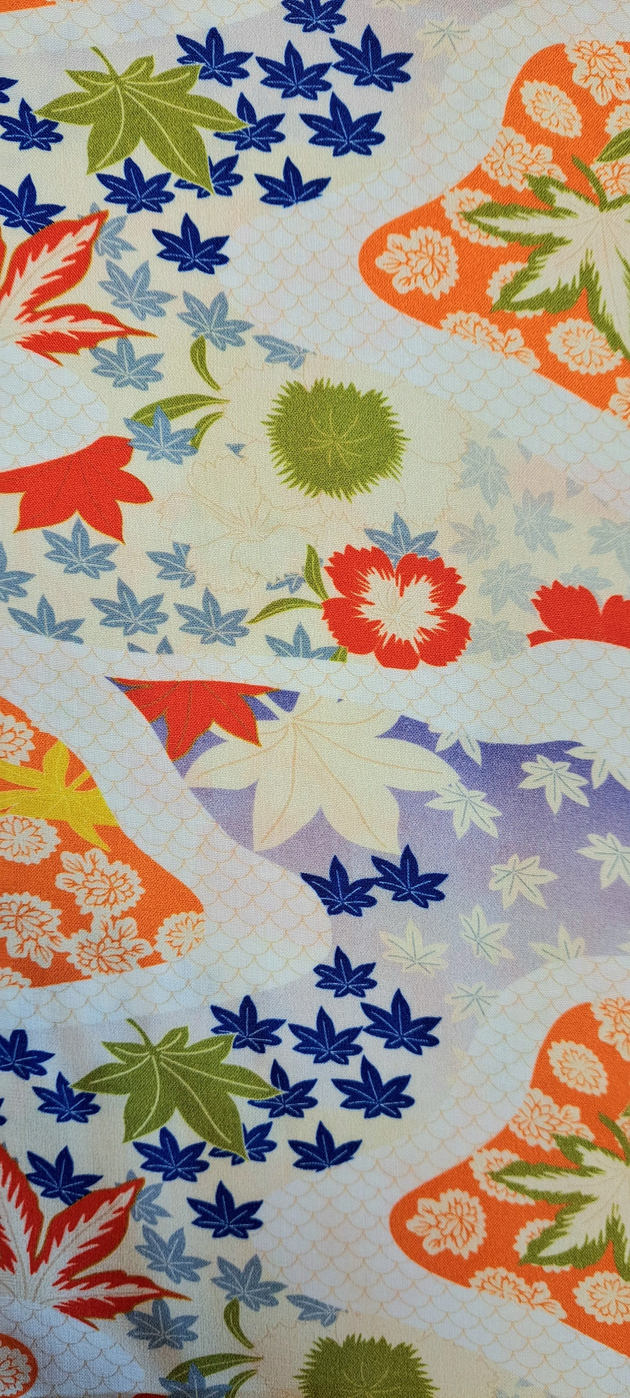 Serenity in Japan - Trailing Leaves Viscose Print
