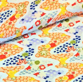 Serenity in Japan - Trailing Leaves Viscose Print