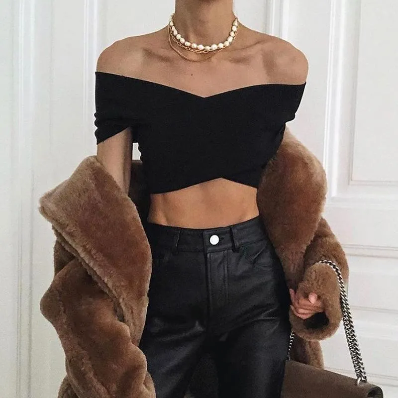 Slim sexy cross vest