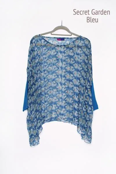 Sohar Top Hand-Block Printed In Chiffon
