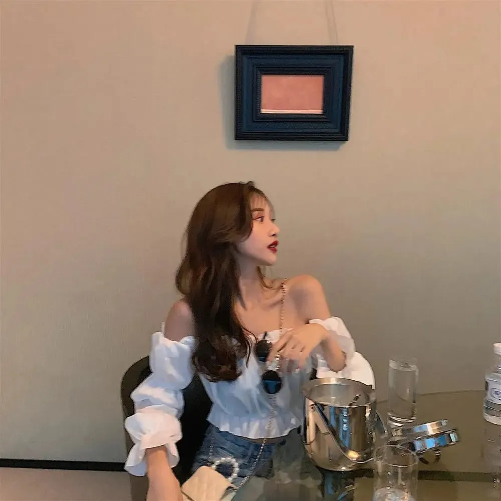 Solid Color O Neck Summer Blouse