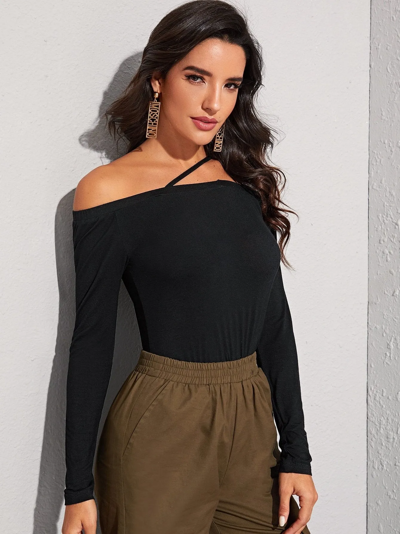 Solid Off The Shoulder Tee