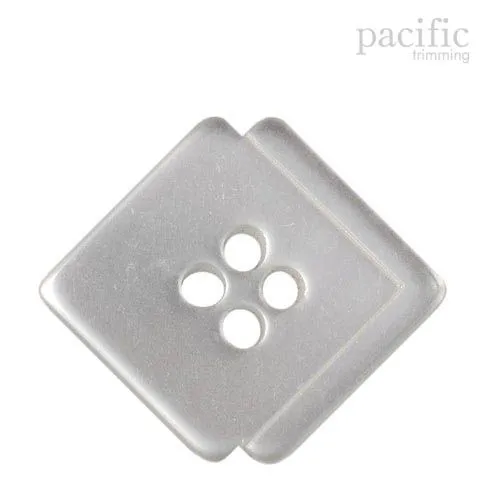 Square Shape 4 Hole Polyester Decorative Button