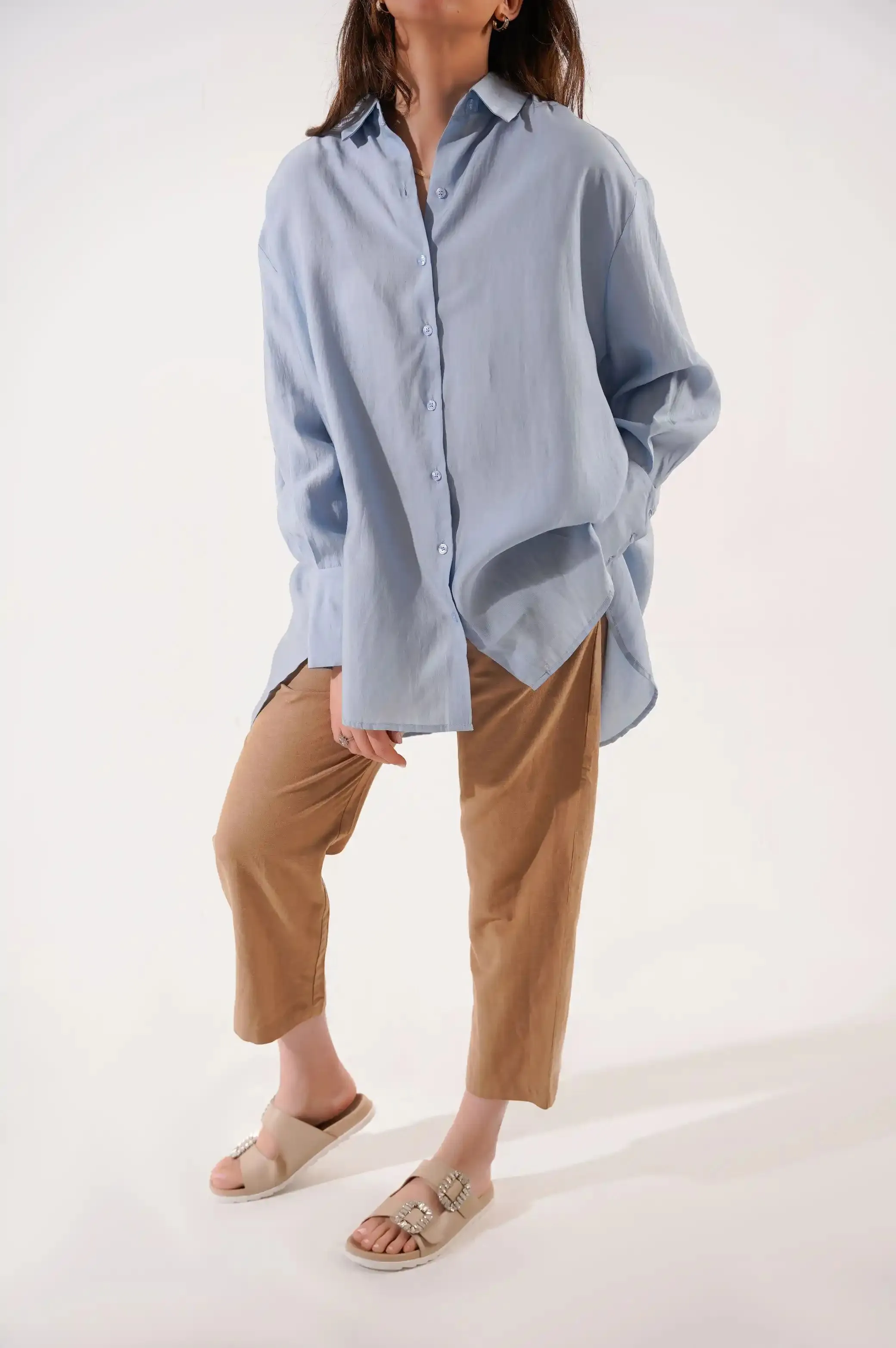 STONE-WASH BUTTON DOWN