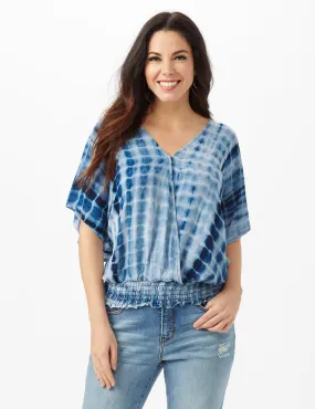 Tie Dye Wrap Woven Top