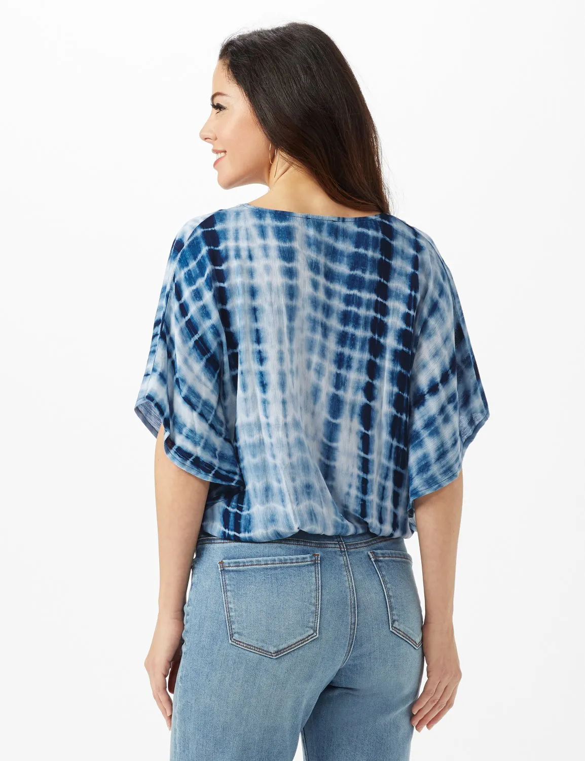 Tie Dye Wrap Woven Top
