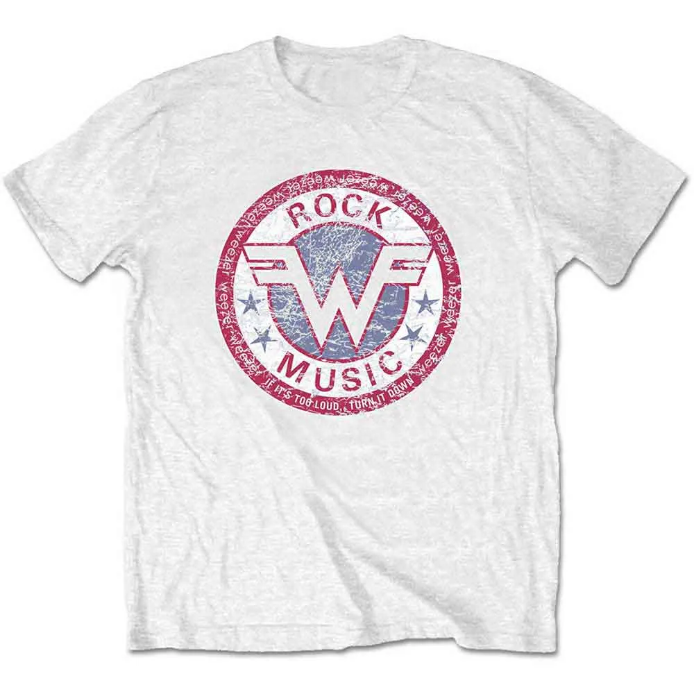 Weezer "Rock Music" White T shirt