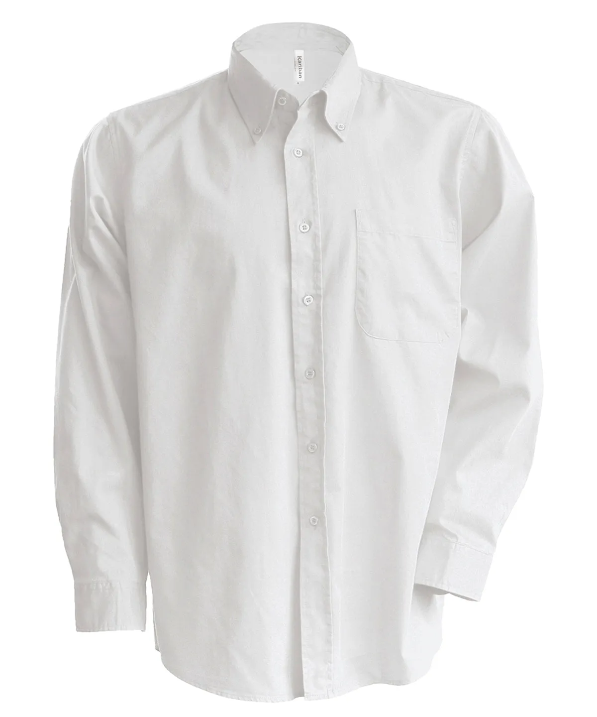 White - Men's long-sleeved Oxford shirt
