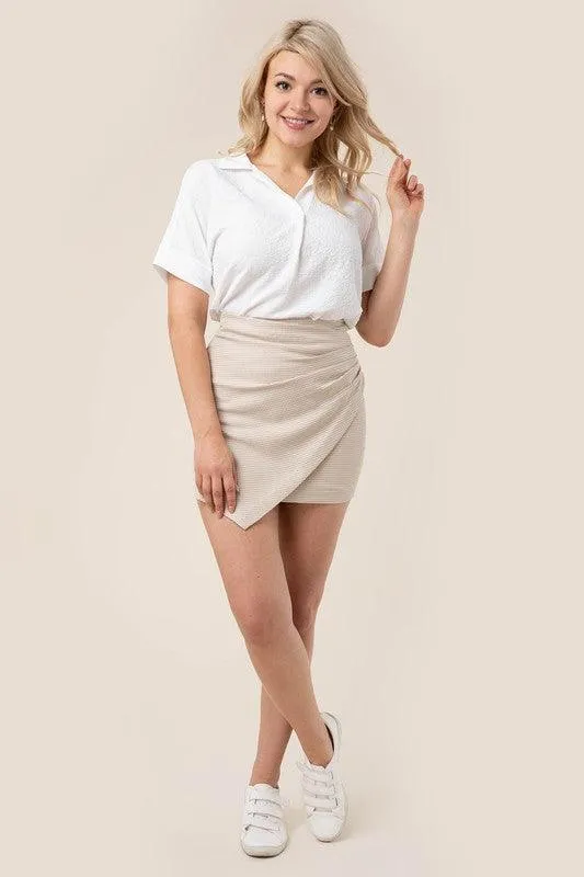 Womens Button Front Shirt Collared Blouse