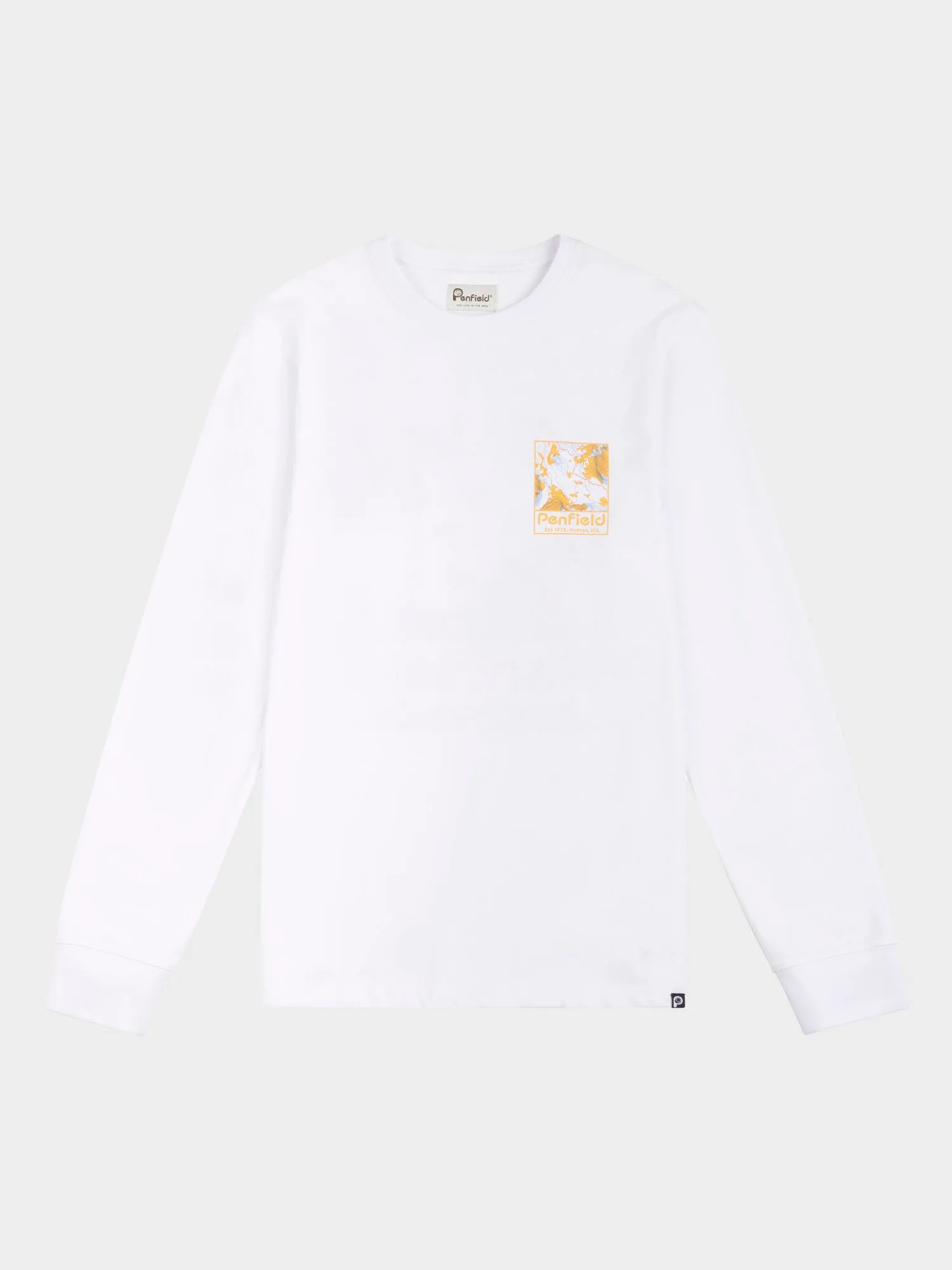 Yosemite Trail Satellite Long Sleeve T-Shirt in Bright White