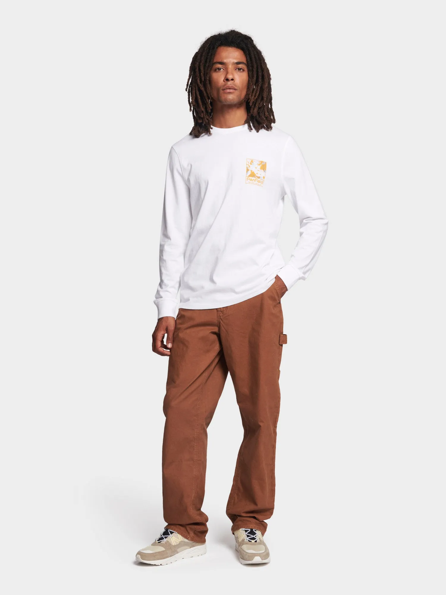 Yosemite Trail Satellite Long Sleeve T-Shirt in Bright White