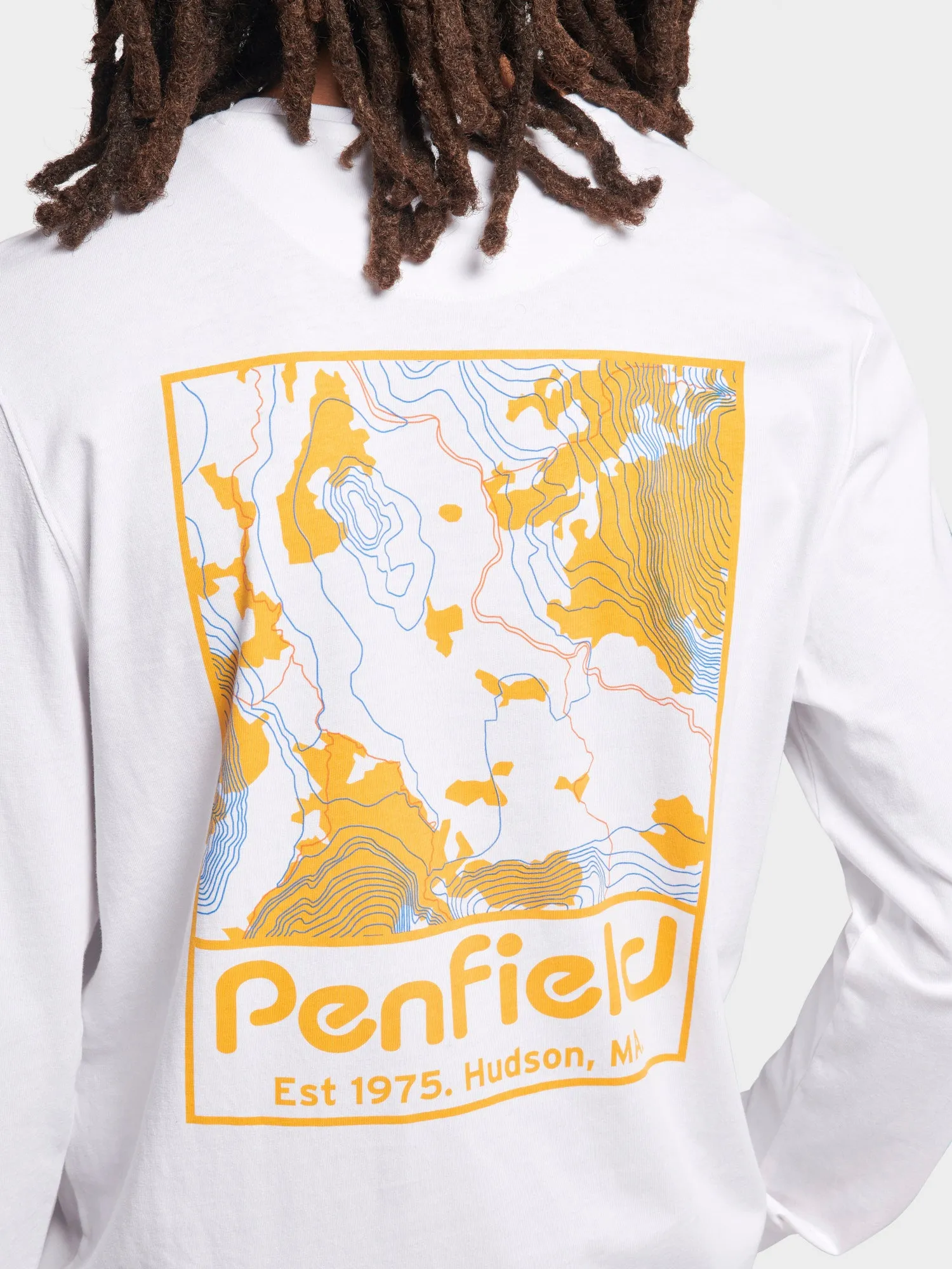 Yosemite Trail Satellite Long Sleeve T-Shirt in Bright White