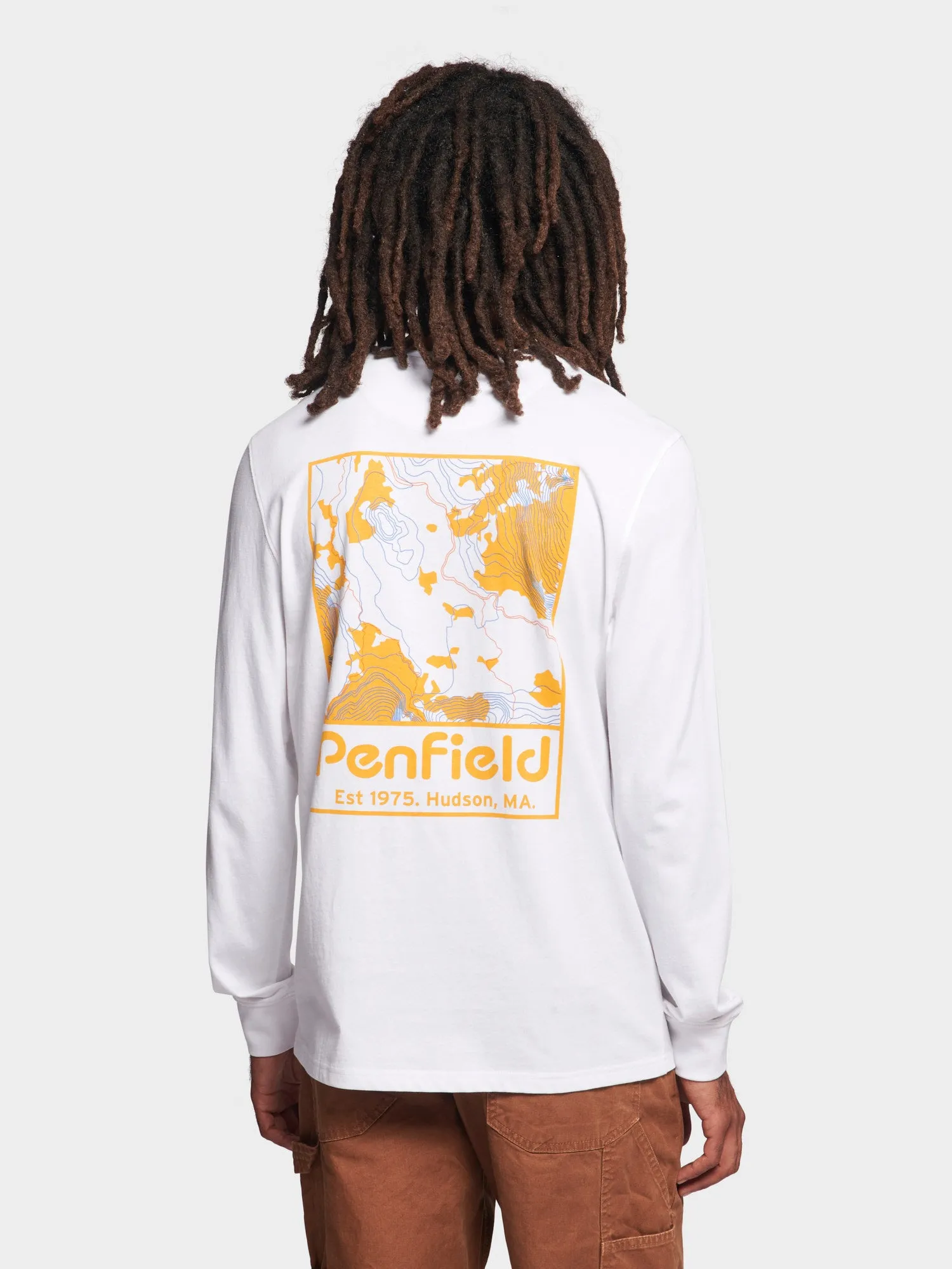 Yosemite Trail Satellite Long Sleeve T-Shirt in Bright White