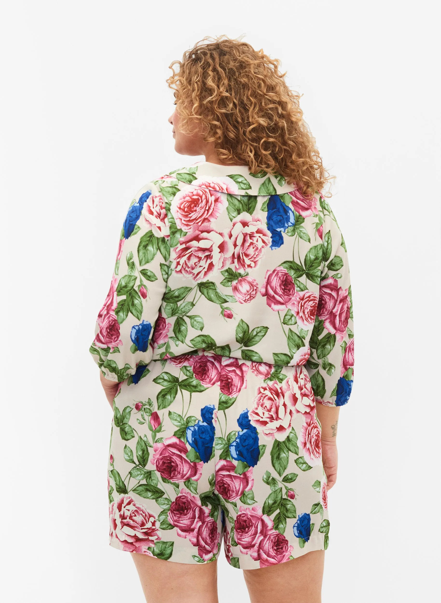 Zizzi Ruby Floral 3/4 Sleeved Blouse