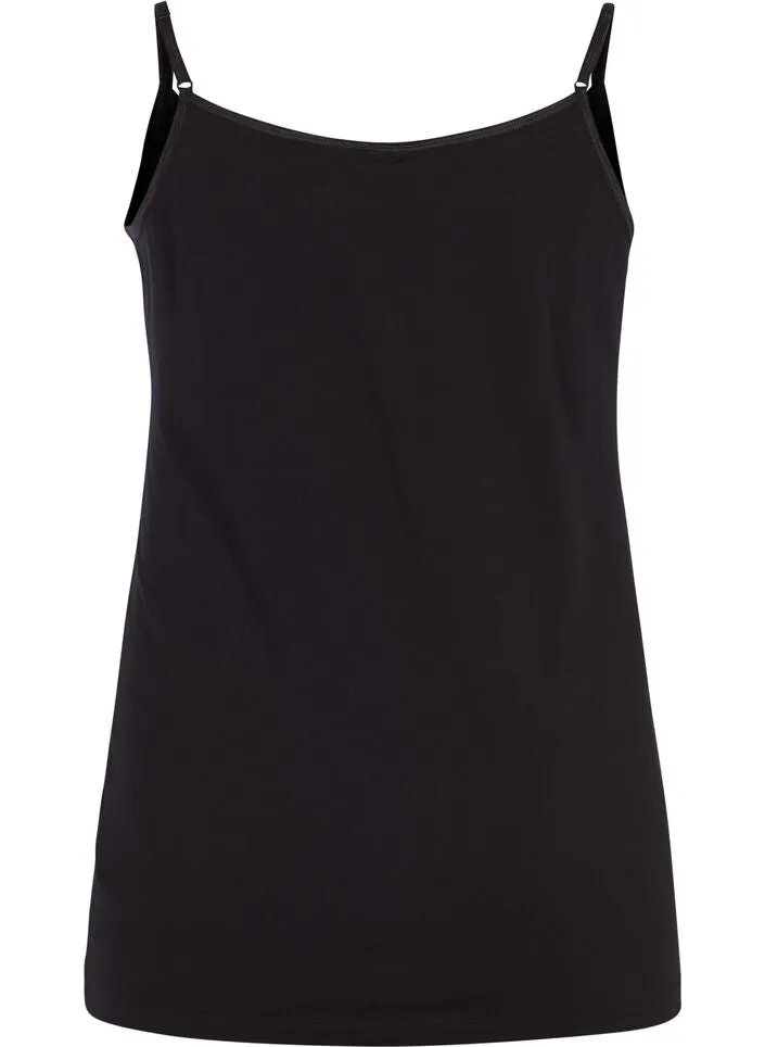 Zizzi Strap Top in Black